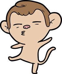 cartoon suspicious monkey