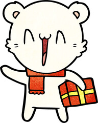 happy polar bear cartoon