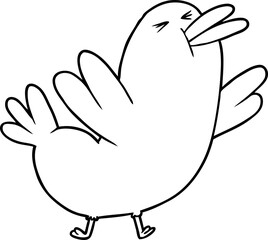 cartoon blackbird