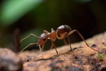 Ant lion insect in natural habitat myrmeleon formicarius, Generative ai