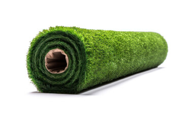 green artificial grass turf roll isolated generative ai