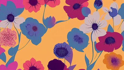 Floral motifs background