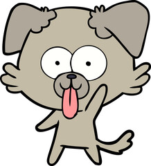 cartoon dog with tongue sticking out