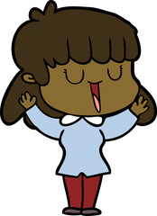 cartoon woman