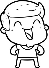 cartoon man laughing