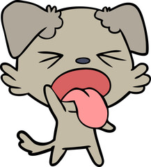 cartoon disgusted dog