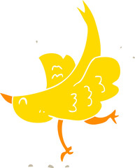 flat color illustration of bird