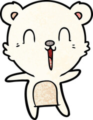 happy cartoon polar bear