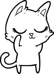 calm cartoon cat
