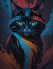 Peque&ntilde;o gatito de colores