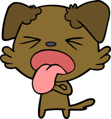 cartoon disgusted dog