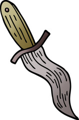 cartoon doodle tattoo dagger symbol