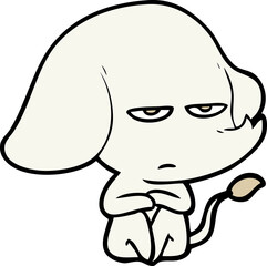 annoyed cartoon elephant