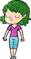 cartoon elf girl