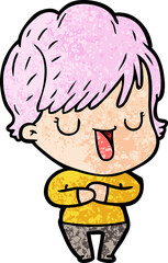 cartoon woman talking