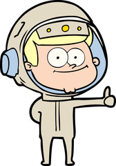 happy astronaut cartoon