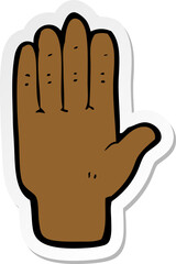 sticker of a cartoon hand
