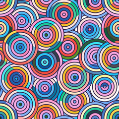 colorful circles, seamless pattern - 608238253