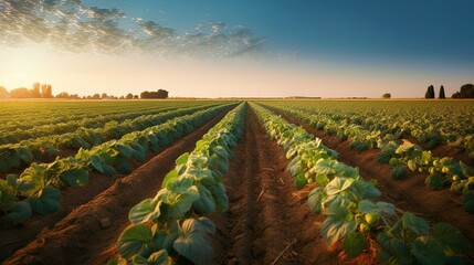 a large watermelon field