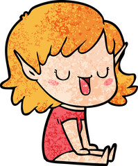 cartoon elf girl