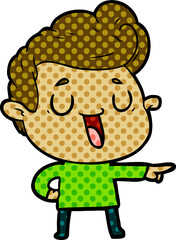 happy cartoon man