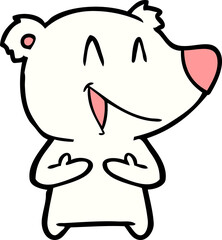 happy polar bear cartoon