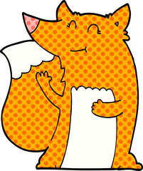 happy cartoon fox