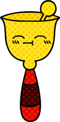 comic book style cartoon of a school bell