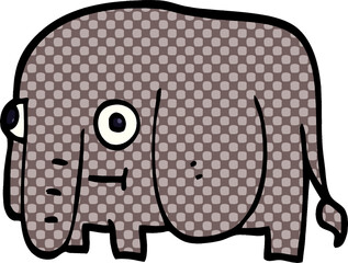 cartoon doodle elephant