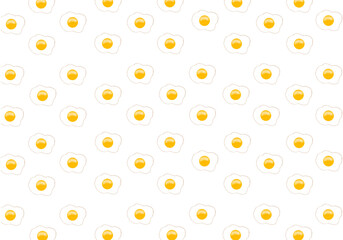 Cute background with little fried egg drawing as a pattern.