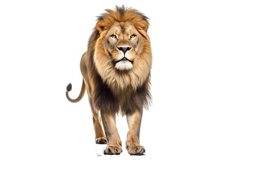 Plakat lion isolated on transparent background. genarative ai
