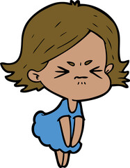 cartoon angry woman