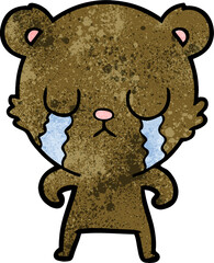 crying cartoon bear