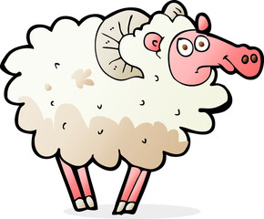 cartoon dirty sheep