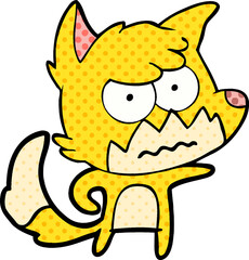 cartoon annoyed fox
