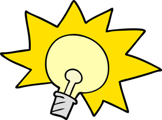 cartoon light bulb