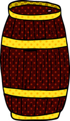 cartoon doodle of a barrel
