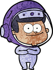 happy astronaut cartoon