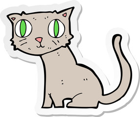 sticker of a cartoon cat