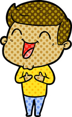 cartoon man laughing