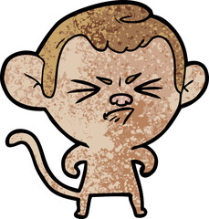 cartoon annoyed monkey