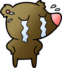 crying bear cartoon chraracter
