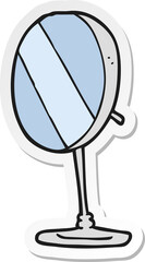 sticker of a cartoon bathroom mirror