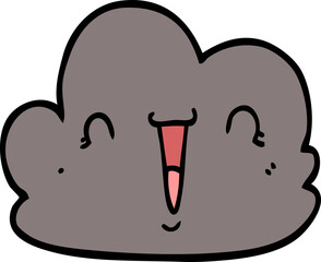 cartoon happy cloud