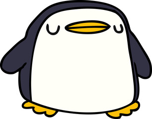 cartoon illustration kawaii of a cute penguin