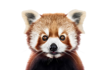 red panda  isolated on transparent background. genarative ai