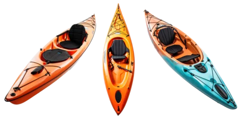 Foto op Canvas a set of kayak boats on transparent background © EOL STUDIOS