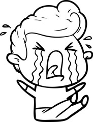 cartoon crying man