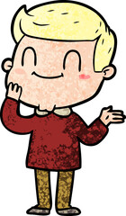 cartoon friendly man