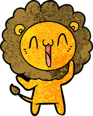 happy cartoon lion